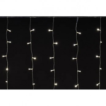 Гирлянда бахрома 4,5х0,7м 200 светодиодов теплый белый свет IP44 прозрачный шнур 3м 230В мерцание транзит IEK LIGHTING LGDU321-1-200-L3-T-S-44