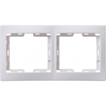 Рамка 2-местная вертикальная IEK РВ-2-КБ КВАРТА белый - EMK21-K01-DM Рамка 2-местная вертикальная IEK РВ-2-КБ КВАРТА белый - EMK21-K01-DM