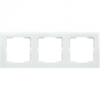 Рамка 3-местная горизонтальная IEK РГ-3-ББ BOLERO белый - EMB30-K01 Рамка 3-местная горизонтальная IEK РГ-3-ББ BOLERO белый - EMB30-K01