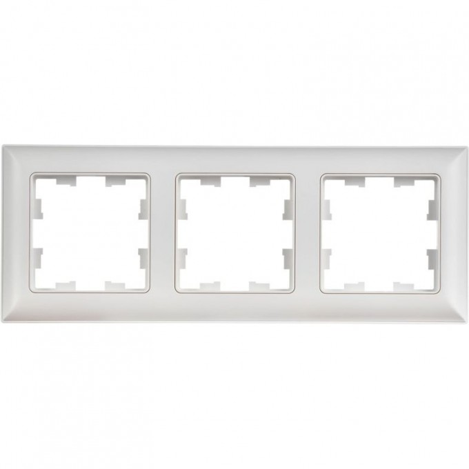 Рамка 3-местная IEK BRITE РУ-3-БрАБ арктич. бел./белая BR-M32-12-K91