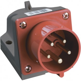 Вилка стационарная IEK ССИ-515 3Р+РЕ+N 16А 380-415В IP44 - PSR52-016-5